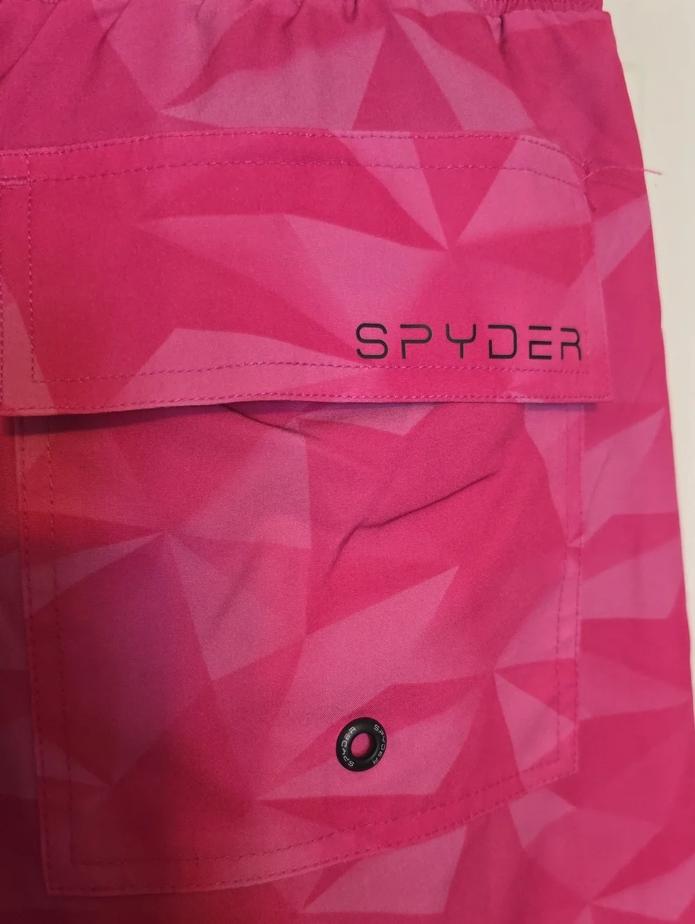 Spyder Hot Pink and Black Athletic Swim Shorts